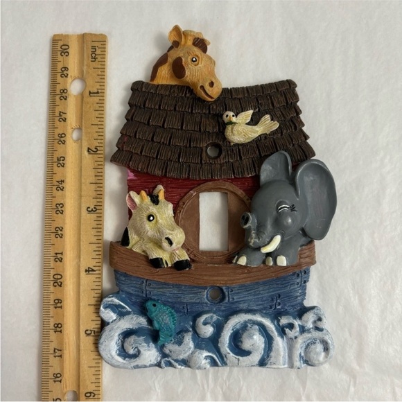 Vintage NOAH'S ARC single light switch plate single toggle light switch cover - Picture 8 of 8